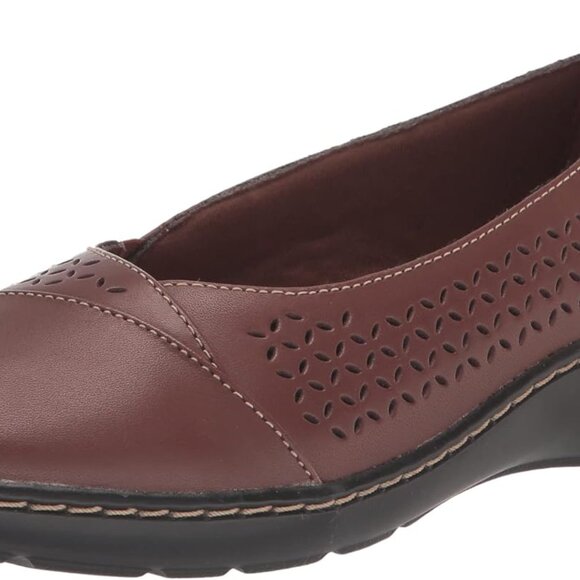 Shoes - Women's Leather Ballet Flat 8 Dark Tan Comfort Cushioned Support Flexible